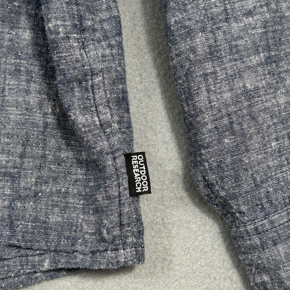 Outdoor Research Ironhorse Shirt Mens XXL Blue Hemp Cotton Button Down 279952 - Picture 9 of 9